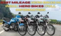 Best mileage Hero bikes in India | Hero bikes | Full Information