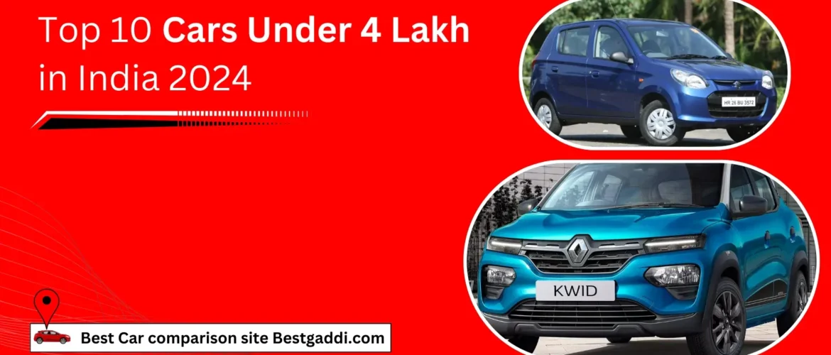 Top 10 Cars Under 4 Lakh in India 2024